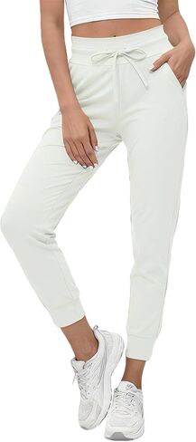 Women's High Waisted Joggers Soft Stretchy Fabric with Pockets & UV Protection for Workout Travel in Saudi Arabia