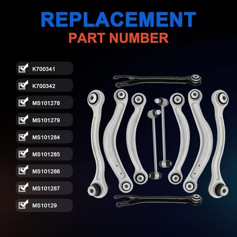 Rear Suspension Kit Aluminum Control Arm,Sway Bar Link Fits For 2012-2015 Mercedes-Benz C250,2008-2014 C300, 2008-2015 C350/C63 AMG, For Mercedes-Benz CLS400 CLS550,E250 E350 E400 E550 in Saudi Arabia
