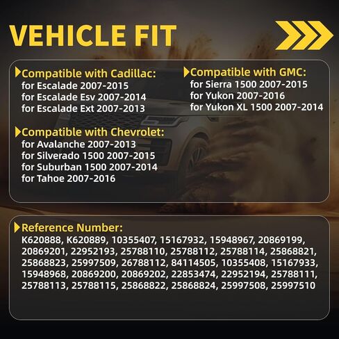 Front Lower Control Arm w/Ball Joint Fit for Cadillac Escalade ESV EXT 07-15 Chevrolet Avalanche Silverado Suburban Tahoe 07-16 GMC Sierra Yukon 07-16 K620888 K620889-2 Set Suspension Kit in Kuwait