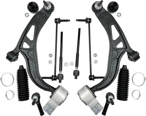 10Pc K622215 K622216 K750616 K750617 Front End Suspension Kit Fit For 2011-2019 Fo-rd Explorer, 2 Lower Control Arm w/Ball Joint 2 Sway Bar Link 4 Inner Outer Tie Rod End in Saudi Arabia