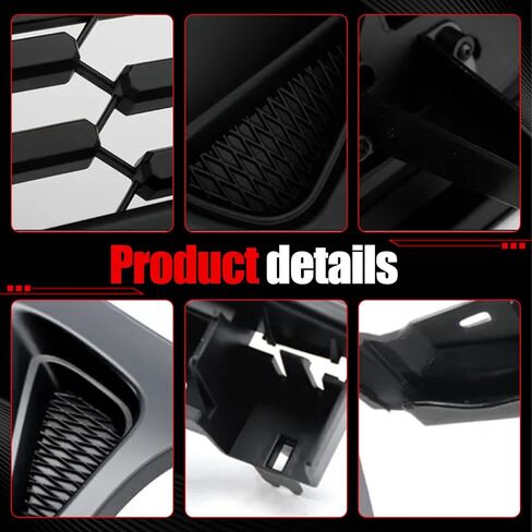 Matte Black Front Bumper Grille Compatible with 2001-2004 Tacoma, Aggressive Honeycomb Mesh Replacement Grill with Center Letters, High-Strength ABS Exterior Accessories in Saudi Arabia