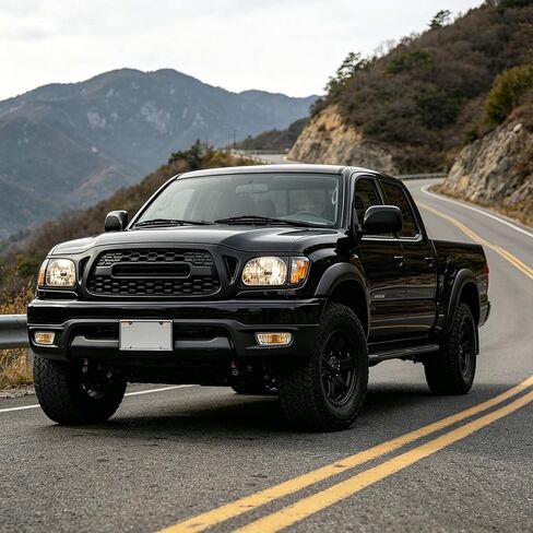 Matte Black Front Bumper Grille Compatible with 2001-2004 Tacoma, Aggressive Honeycomb Mesh Replacement Grill with Center Letters, High-Strength ABS Exterior Accessories in Saudi Arabia