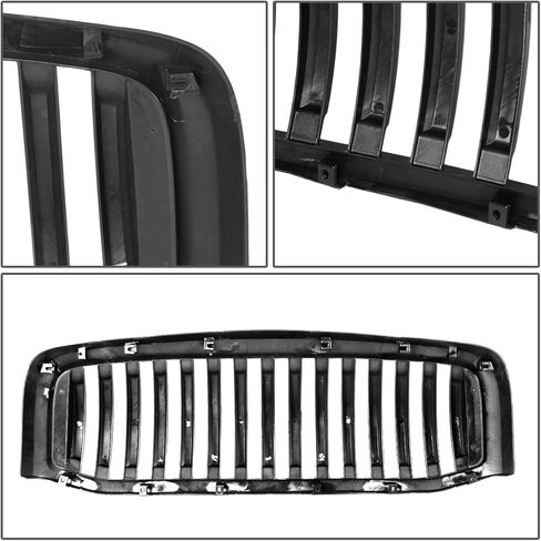 Auto Dynasty Front Grille Grill Compatible with 2006 2007 2008 2009 Dodge Ram 1500 2500 3500, Badgeless Vertical Style Front Bumper Hood Grille, Matte Black in Kuwait