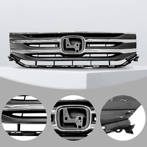 Front Bumper Grille Grill Assembly Black W/Chrome Trim For 2011 2012 2013 Honda Odyssey 75102-TK8-A01 in Kuwait