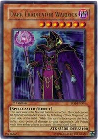 Dark Eradicator Warlock - SD6-EN001 - Ultra Rare - 1st Edition in Saudi Arabia