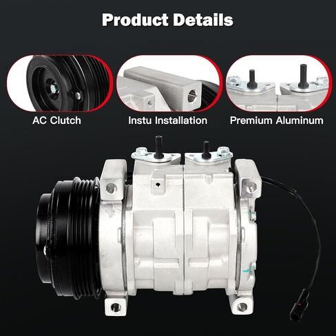 cciyu Air Conditioning Compressor for Suzuki Grand Vitara 2.5L 1999-2005 2.7L 2001 A/C Air Conditioner Compressor Replaces 97339 98339 in Kuwait