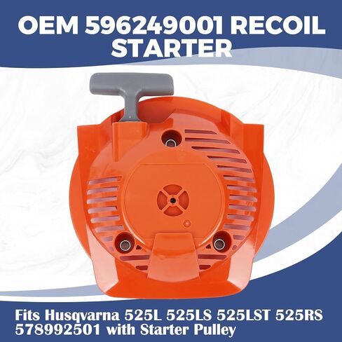 Fit for Husqvarna 596249001 Recoil Starter Fits 525L 525LS 525LST 525RS 578992501 with Starter Pulley in Saudi Arabia