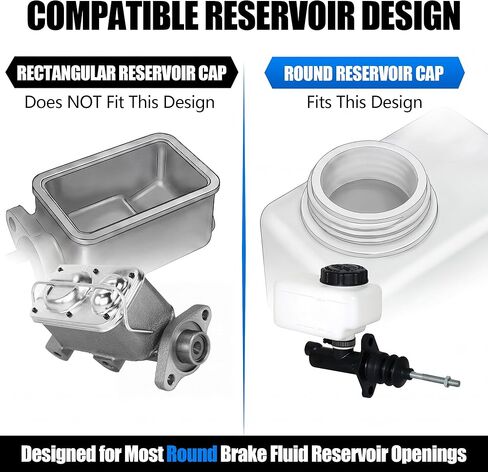 Brake Bleeder Adapter – Universal Reservoir Cap, Master Cylinder Adapter, Fits Most Round Fluid Reservoirs, Pressure Bleeding Kit, Bleed Tool, Leak Free Design in Kuwait