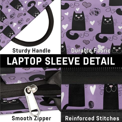 Lively Cat Paint Laptop Sleeve Case, 13-14 Inch, Multi-Color in Saudi Arabia