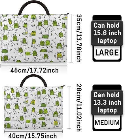 Cartoon Frogs Laptop Sleeve Case 13 13.3 14 Inch Multi-Color in Saudi Arabia