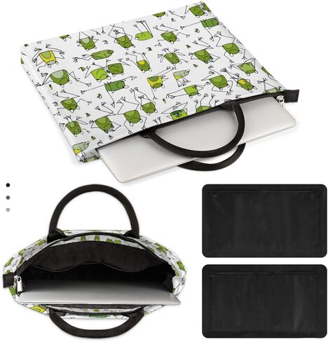 Cartoon Frogs Laptop Sleeve Case 13 13.3 14 Inch Multi-Color in Saudi Arabia