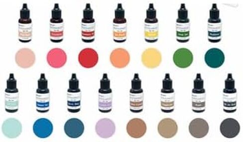 49 and Market Dye Bundles - 15 Ranger 49 and Market Highly pigmented blendable dye Ink Sets with Trebbies Detail Sticks (15 REINKERS) in Kuwait
