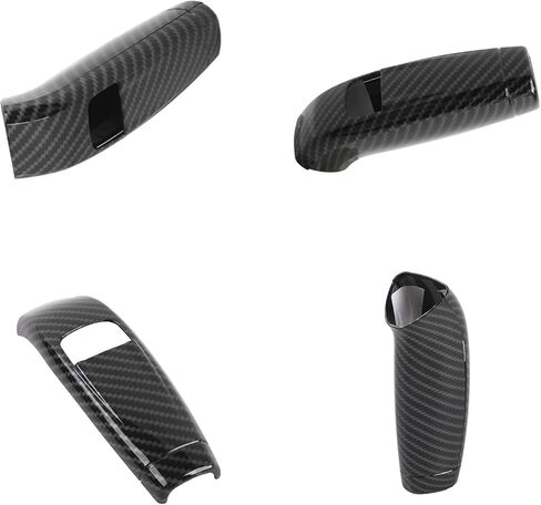 Linskip Column Shifter Cover Compatible with 2019-2026+ Chevy Silverado & GMC Sierra 1500 2500HD 3500HD, Steering Wheel Column Gear Lever Trim Carbon Fiber Black in Kuwait