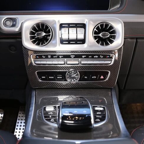 Center Console Mode Button Decorative Frame Cover Real Carbon Fiber Interior Trim Accessories Fit for Mercedes-Benz G-Class G500 G63 W464 2019 2020 2021 2022 2023 in Kuwait