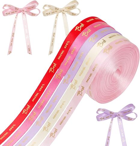 5 Rolls 50 Yards Graduation Ribbon 3/8 Inch Congrats Grad Satin Ribbon Class of 2026 Gold Foil Ribbons for Graduation Party Decorations Gift Wrapping Wreath Bow DIY Crafts in Saudi Arabia