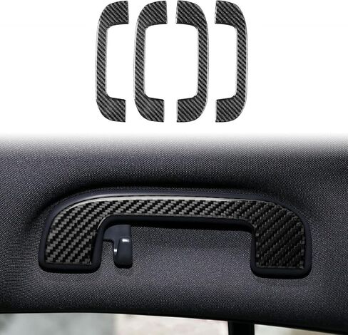 Overhead Roof Handle Roof Top Grab Cover Trim Interior Accessories Compatible with Toyota Camry 2025 2026 Accessories Carbon Fiber 4pcs in Kuwait