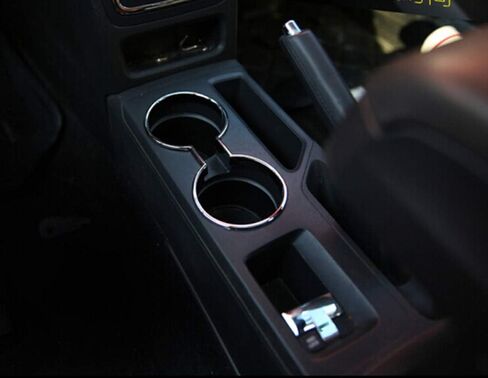 2011-2016 for Jeep Patriot Compass Car Inner Accessories Center Console Water Cup Holder Frame Overlay Trim ABS Chrome 1PC in Kuwait