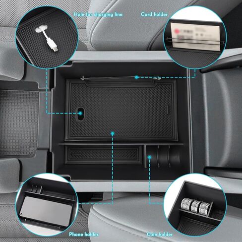 صينية تنظيم وحدة التحكم المركزية من MARCHFA متوافقة مع 2023 2024 2025 2026 Hyundai Ioniq 6 ملحقات مسند الذراع منظم إدراج صندوق تخزين in Kuwait