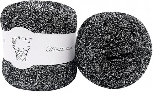 2PCS Metallic Crochet Thread,Yarn for Crocheting,Metallic Thread Round Band Yarn,Lurex Yarn with Metallic Shine, Sparkle Metallic Yarn for Clothes, Car Charm, Keychain Charm 80g(Jade) in Saudi Arabia