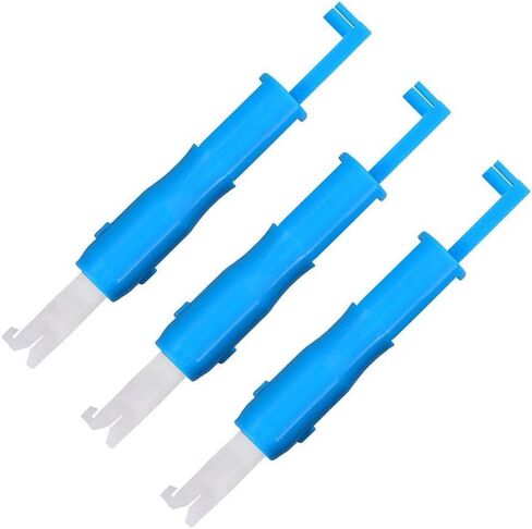 3 Pcs Blue Needle Threader, Elderly People Automatic Sewing Machine Needle Threader Line Inserter Tool for Hand Sewing, Easy to Operate Sewing Tools in Kuwait