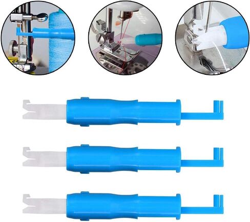 3 Pcs Blue Needle Threader, Elderly People Automatic Sewing Machine Needle Threader Line Inserter Tool for Hand Sewing, Easy to Operate Sewing Tools in Kuwait