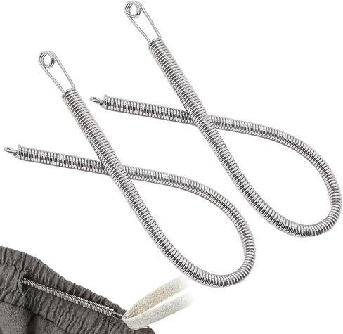 2 Pack Drawstring Threader Tool, Universal Rope Threader Tool with Spring-Loaded Eye, Multi-Purpose Threading Tool for Waistbands, Drawstrings, Elastic Bands, Sewing and Craft Use in Kuwait