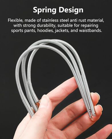2 Pack Drawstring Threader Tool, Universal Rope Threader Tool with Spring-Loaded Eye, Multi-Purpose Threading Tool for Waistbands, Drawstrings, Elastic Bands, Sewing and Craft Use in Kuwait