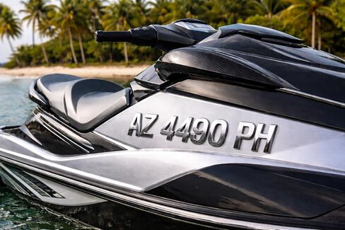Boat Registration Numbers & Letters – 3D Raised Marine-Grade Decals, Waterproof & UV-Resistant, Chrome Emblem, State-Compliant Boat ID Numbers in Saudi Arabia