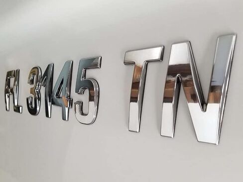 Boat Registration Numbers & Letters – 3D Raised Marine-Grade Decals, Waterproof & UV-Resistant, Chrome Emblem, State-Compliant Boat ID Numbers in Saudi Arabia
