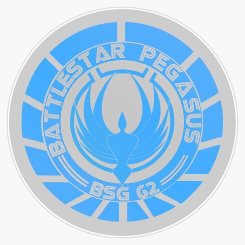 Battlestar Pegasus Logo Vinyl Window Bumper Sticker Decal 5" in Kuwait