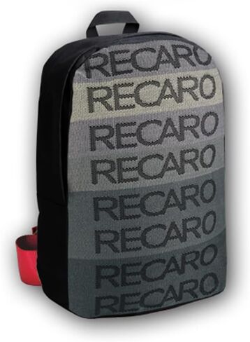 W-POWER JDM Bride Recaro Racing Laptop Travel Backpack Brown Bottom with Adjustable Harness Straps (RECARO-SP-RED STRAP) in Saudi Arabia