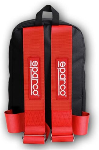 W-POWER JDM Bride Recaro Racing Laptop Travel Backpack Brown Bottom with Adjustable Harness Straps (RECARO-SP-RED STRAP) in Saudi Arabia
