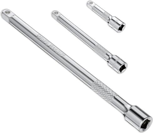 3 PCS 1/4 Drive 4 Inch Extension 2", 4", 6" Socket Extension Set 1/4 Set Socket Wrench Extensions (Silver) in Kuwait