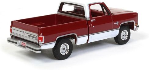 1981 Chevy Silverado 10 Fleetside Carmine Red and White with Red Interior Muscle Trucks Limited Edition to 19504 Pieces Worldwide 1/64 Diecast Model Car by Auto World 64302-AWSP062A in Saudi Arabia