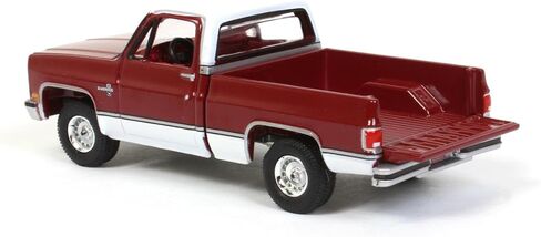 1981 Chevy Silverado 10 Fleetside Carmine Red and White with Red Interior Muscle Trucks Limited Edition to 19504 Pieces Worldwide 1/64 Diecast Model Car by Auto World 64302-AWSP062A in Saudi Arabia