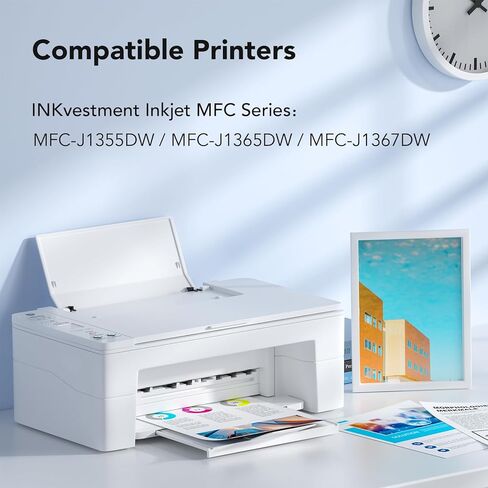 LC504 LC504XL Ink Cartridges Combo Pack Replacement for Brother LC 504 504XL High Yield Ink Cartridges Replacement for Brohter INKvestment MFC-J1355DW MFC-J1365DW MFC-J1367DW Printer, 4 Pack(B/C/M/Y) in Kuwait