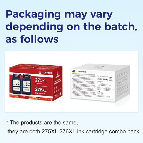275XL 276XL Ink cartridges Replacement for Canon 275 and 276 Black Colol ink cartridges PG-275 CL-276 Combo Pack Compatible with PIXMA TR4720 TS3522 TR4700 TR4722 TS3722 S3720 TS3520 TS3500 Printers in Saudi Arabia