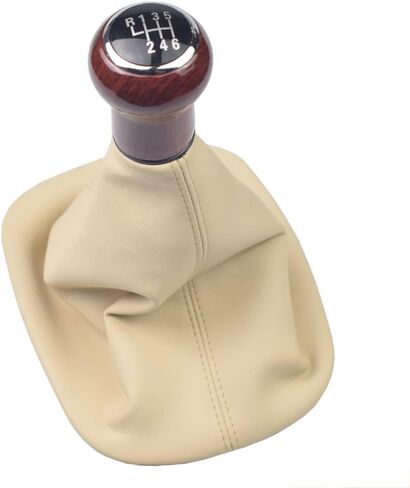 5/6 Speed Gear Stick Shift Knob Leather Boot for VW Passat b5 b5.5 1997-2005 Car-Styling (5 Speed Beige) in Kuwait