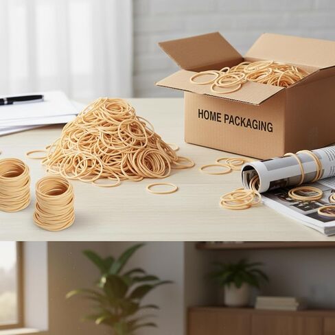 Rubber Bands 800Pcs Size#16 Beige Elastic Rubber Band #16 Rubber Bands Office Supplies Home Packaging File Folders Litter Box in Saudi Arabia
