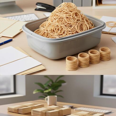 Rubber Bands 800Pcs Size#16 Beige Elastic Rubber Band #16 Rubber Bands Office Supplies Home Packaging File Folders Litter Box in Saudi Arabia