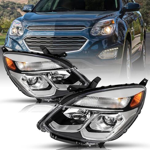 TUSDAR Fits For 2016 2017 Chevy Equinox Halogen Projector [OE Style] Headlights Replacement Pair Headlight Assembly Factory Headlamp Front Lamps LH+RH Driver & Passenger Side in Saudi Arabia