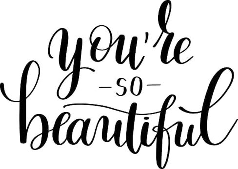 You are so Beautiful Rubber Stamp, 2 X 2'' Wood Stamp in Saudi Arabia