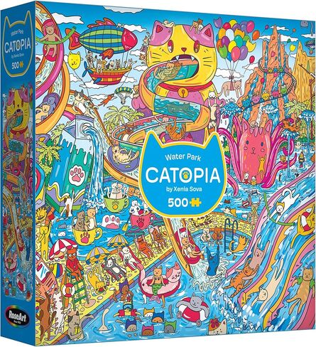 RoseArt - Catopia - Water Park - 500 Piece Jigsaw Puzzle for Adults in Kuwait