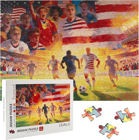 2026 World Cup Jigsaw Puzzle - 500 Piece Puzzles for Adults, USA Soccer Team Sports Collectible, Soccer Puzzle for World Cup Fans & Home Decor in Kuwait