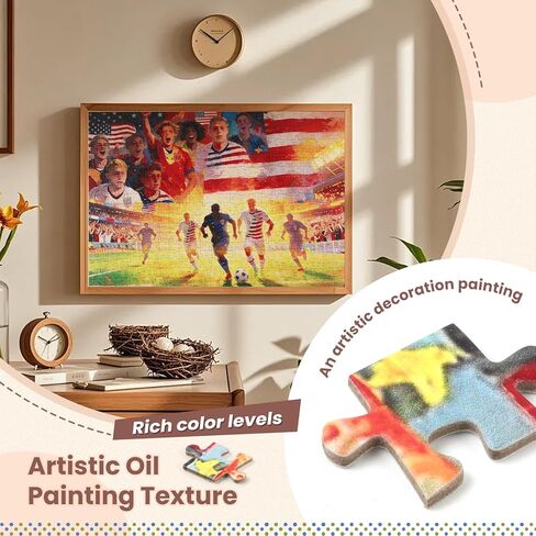 2026 World Cup Jigsaw Puzzle - 500 Piece Puzzles for Adults, USA Soccer Team Sports Collectible, Soccer Puzzle for World Cup Fans & Home Decor in Kuwait