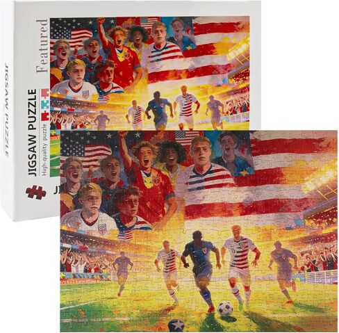 2026 World Cup Jigsaw Puzzle - 500 Piece Puzzles for Adults, USA Soccer Team Sports Collectible, Soccer Puzzle for World Cup Fans & Home Decor in Kuwait
