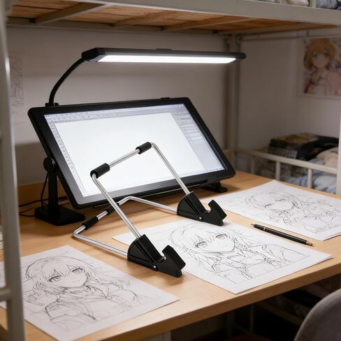 Adjustable Diamond Art Easel Stand Light Pad for Tracing and Drawing Portable and Foldable for Artists and Hobbyists for Home Use in Saudi Arabia