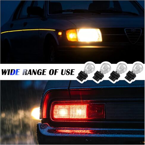 4PCS Car 3157 Bulb Replacement,12V 3157 Brake Light Bulb Compatible with Ford Escape Chevrolet Malibu Chrysler Dodge,3800K/P27-5W Halogen Tail Light Bulbs Car Accessories in Saudi Arabia