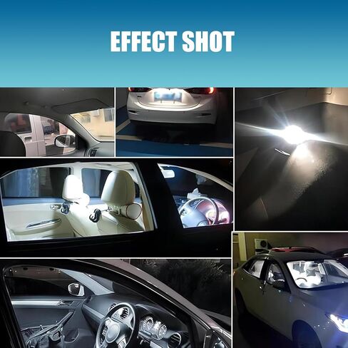 10 PCS Instrument Cluster Bulbs T10 168 192 Bulb, 12V 5W W5W Halogen License Plate Dash Light Bulbs, Universal for Most Cars, Trucks, SUVs (White) in Saudi Arabia