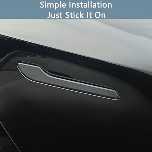 Door Handle Cover ABS Compatible with Tesla Model 3/Y 2017-2023, Car Decoration Handles Cover for Model 3/Y Car Door Handle Decoration Exterior Cover Wrap Sticker Accessories-Matte Black 4 Pack in Saudi Arabia